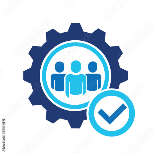 Vector Icon for Team Settings and Approval