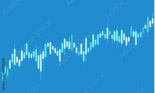 Stock market increasing background. Financial stock market graph