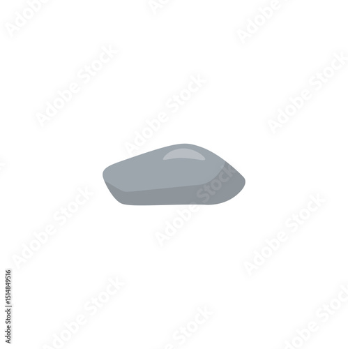 Rock stones flat cartoon illustration