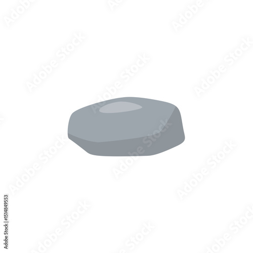 Rock stones flat cartoon illustration