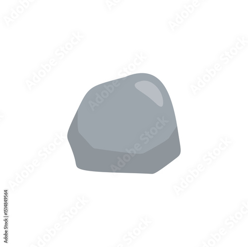 Rock stones flat cartoon illustration