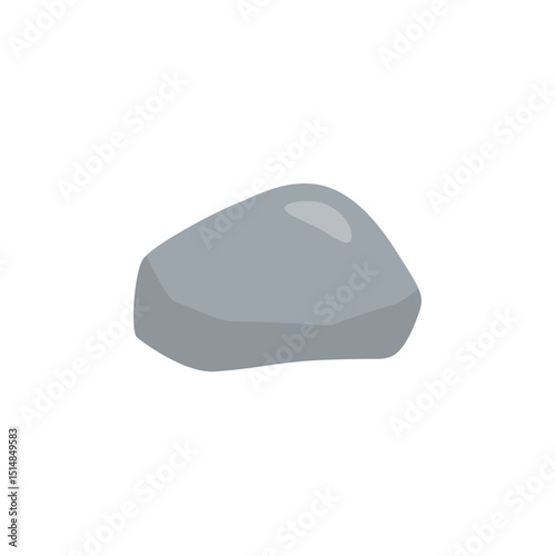 Rock stones flat cartoon illustration