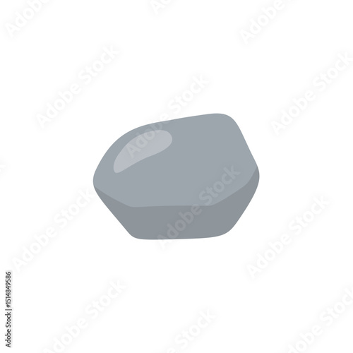 Rock stones flat cartoon illustration