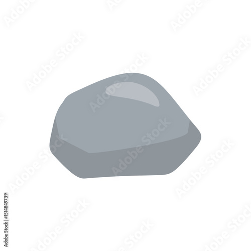 Rock stones flat cartoon illustration