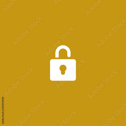 Lock icon logo flat vector design