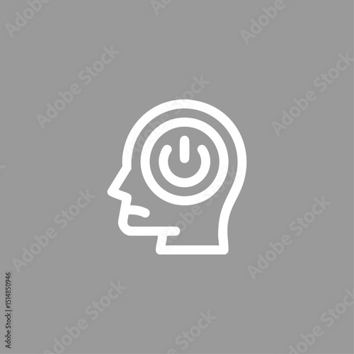 Shutdown icon logo flat vector design