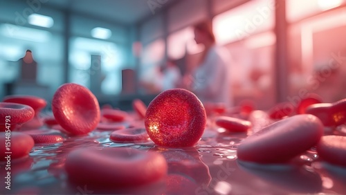 Microscopic View Exploring the World of Blood Cells and Red Blood Cells