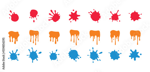 Color splash silhouette vector. Water splash icon. Liquid droplet, splash, raindrop design element. Vector illustration eps 10