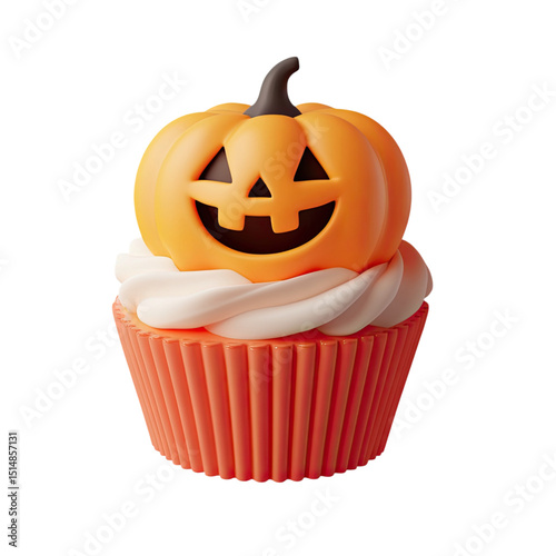 Spooky Sweets Halloween Cupcake with Pumpkin Topper with Festive Treat.