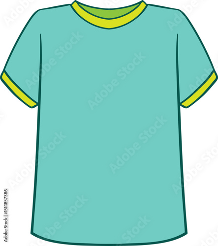 Cute Plain T-Shirt Illustration