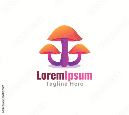 Mushroom manual vector logo design