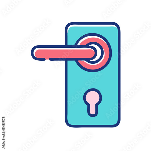 Key of Door Icon Illustration Vector
