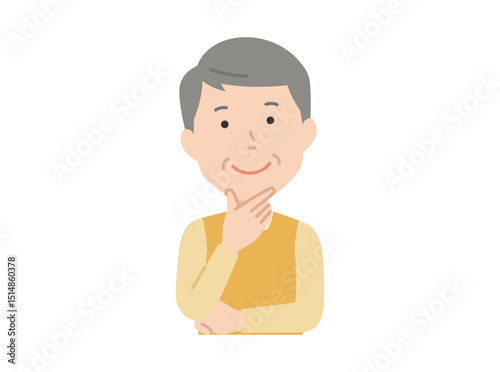 納得,高齢男性