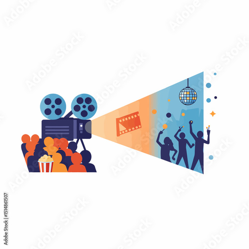 Cinema Party Movie Projector To Fun Nightclub