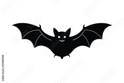  halloween type bat vector silhouette 