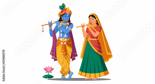 Krishna Radha Flute Serenade