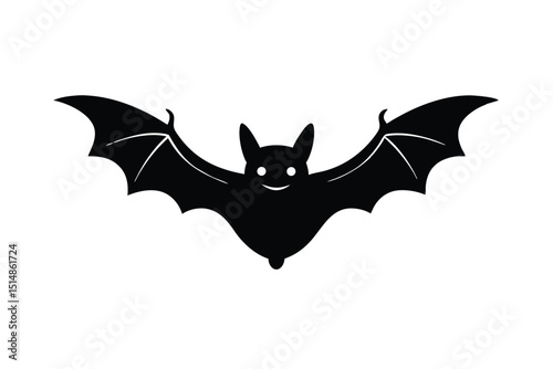  halloween type bat vector silhouette 