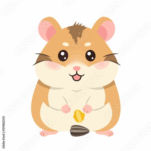 Cute Hamster Eating Seed Adorable Animal