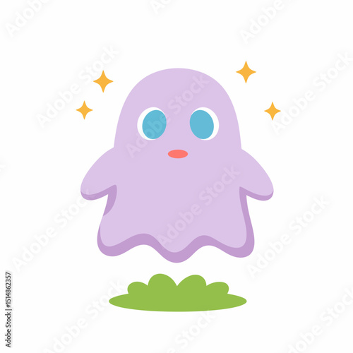 Cute Spooky Ghost Cartoon Character