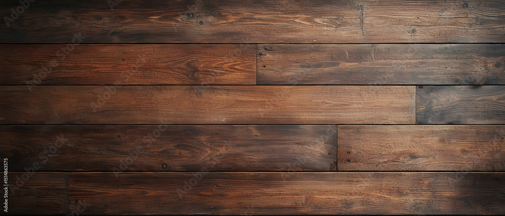Naklejka premium Dark Brown Wooden Plank Background