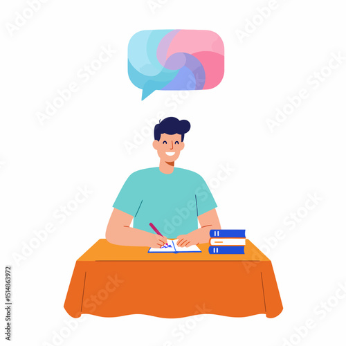 Creative Thinker Man Writing