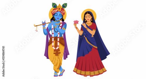 Krishna And Radha Divine Love