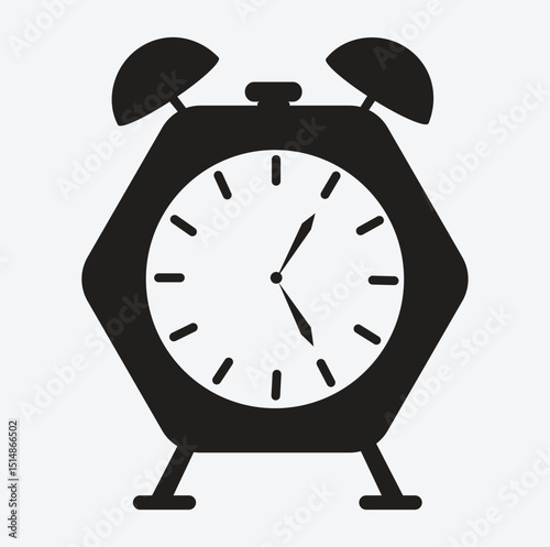 Alarm Clock Icon – Vector Time and Graphic Art Illustration