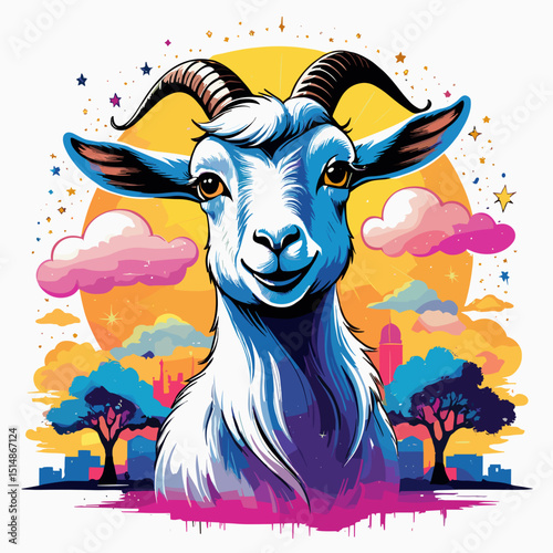 idul adha goat vector art,  moslem qurban