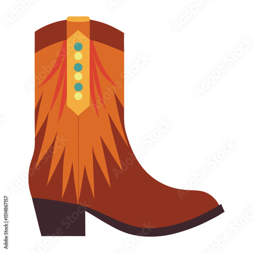 winter boot vector illustration
