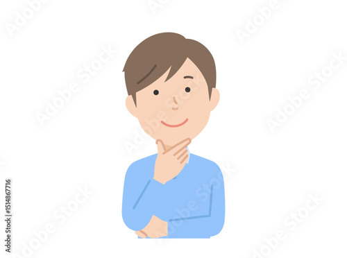 納得,私服男性