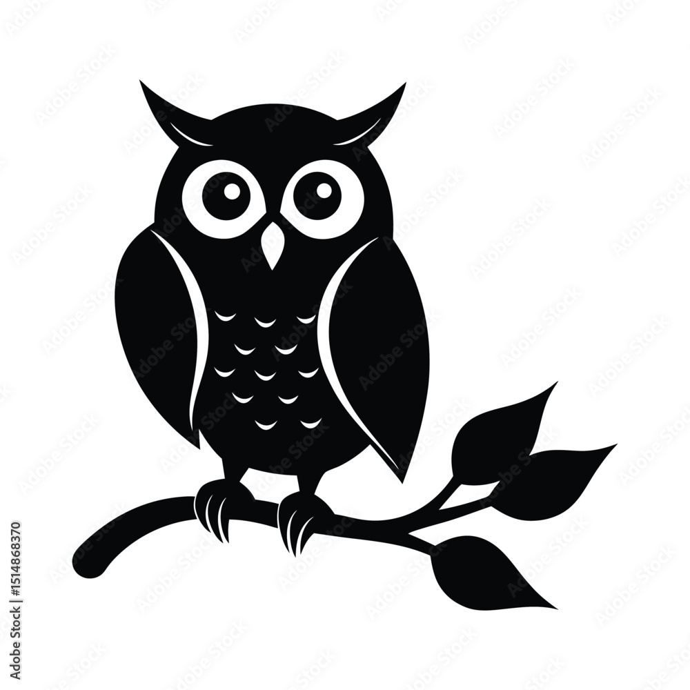 Fototapeta premium owl sitting on branch