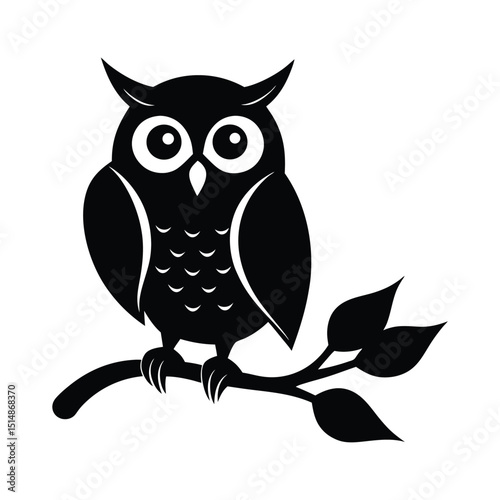 owl sitting on branch