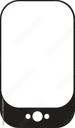 Smartphone Mockup with Home Button and Sensors
