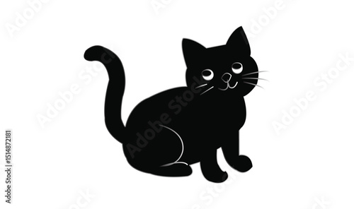 Cat emoji icon vector image.