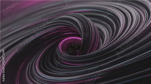 A mesmerizing, high-contrast abstract vector background featuring undulating curved shapes that evoke a sense of fluid dynamics, with a rich gradient blend of deep black, rich plum purple