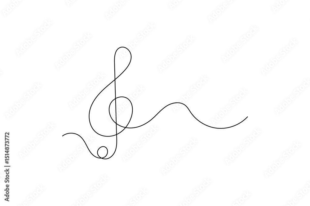 Continuous one line drawing abstract music note background notes and vector art illustration
Continuous one line drawing abstract music note background notes and vector art illustration