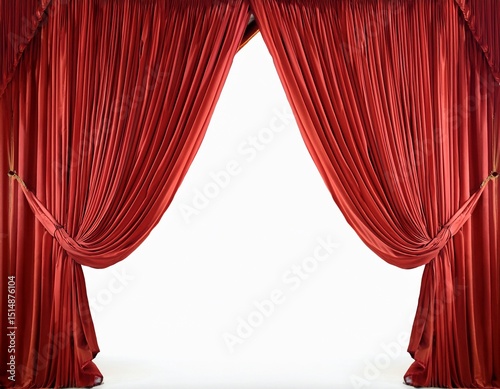 red theater curtains red curtain on white background