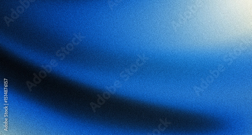 Abstract background grainy texture. Blue gradient mix horizontal background. Modern blue backdrop.