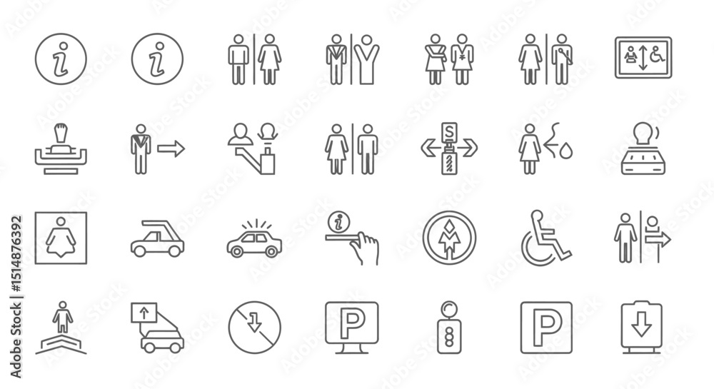 Comprehensive Set of Public Information and Accessibility Icons Comprehensive Set of Public Information and Accessibility Icons