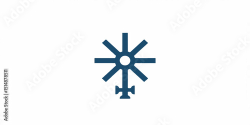 Vector Illustration of the International Romani Symbol