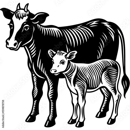 calf stays close