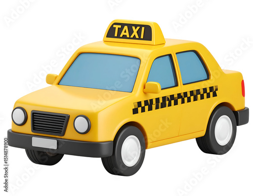 Yellow taxi cab illustration
