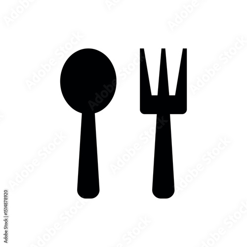 Illustration of spoon and fork icon vector illustration for restaurant menu cutlery kitchen utensils design symbol graphic vector