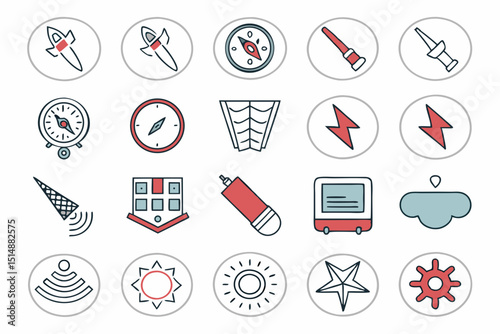sports icons set