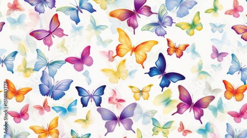 background of colorful butterflies