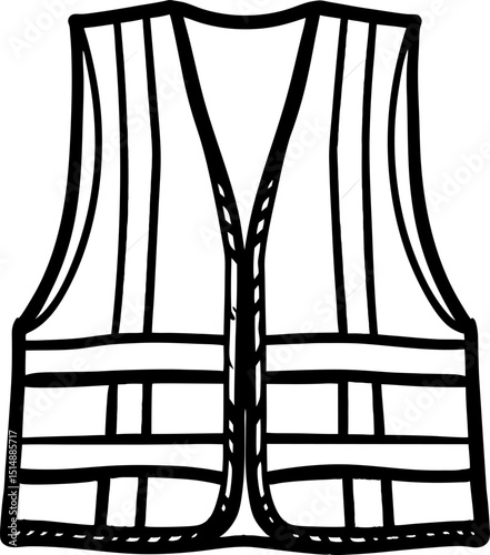 Reflective safety vest, construction uniform outline high visibility gear for workers, protection and security