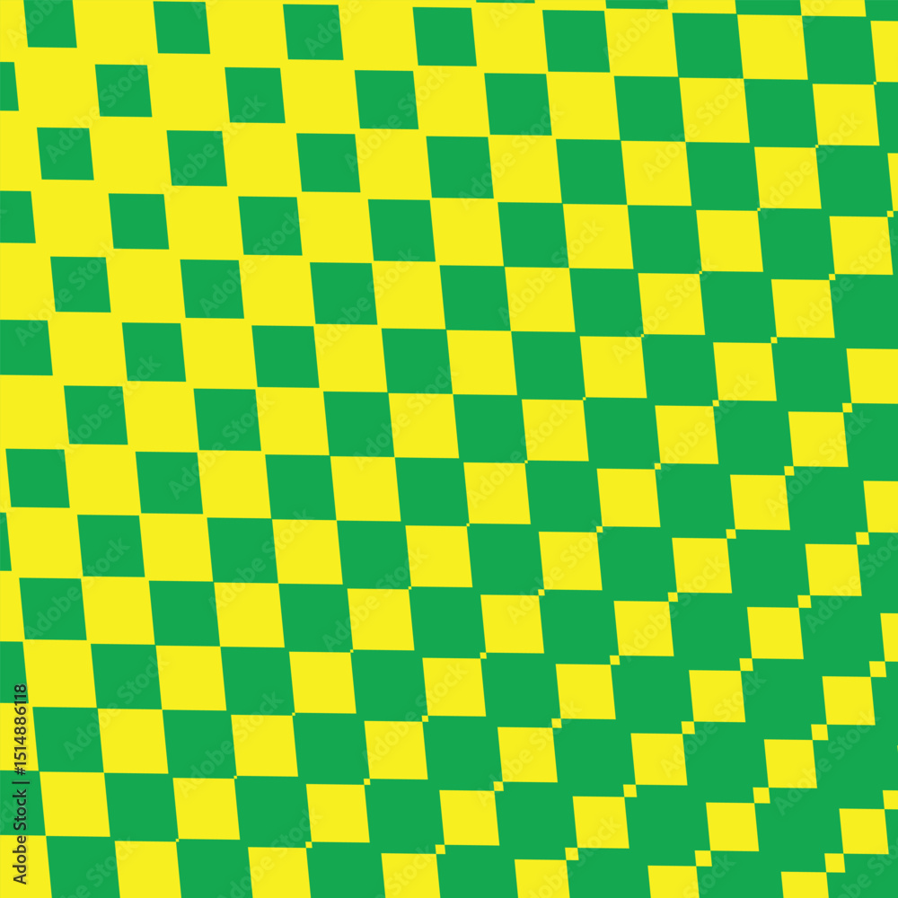 Fototapeta premium abstract geometric green and yellow colour thik to thin diagonal zig zag line pattern