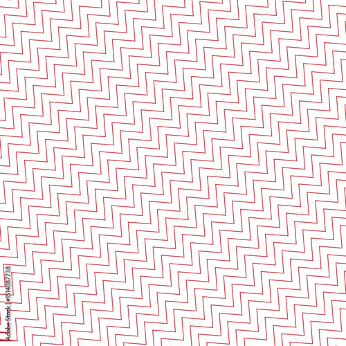 simple abstract red colour diagnal zig zag line pattern with white background.