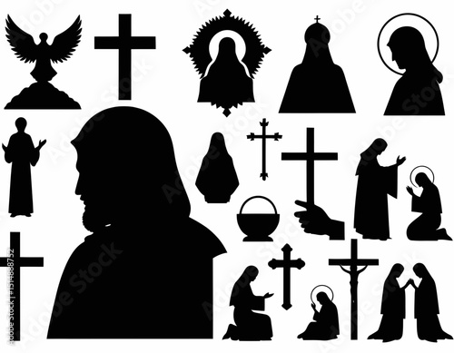 Collection Of Religious Silhouettes