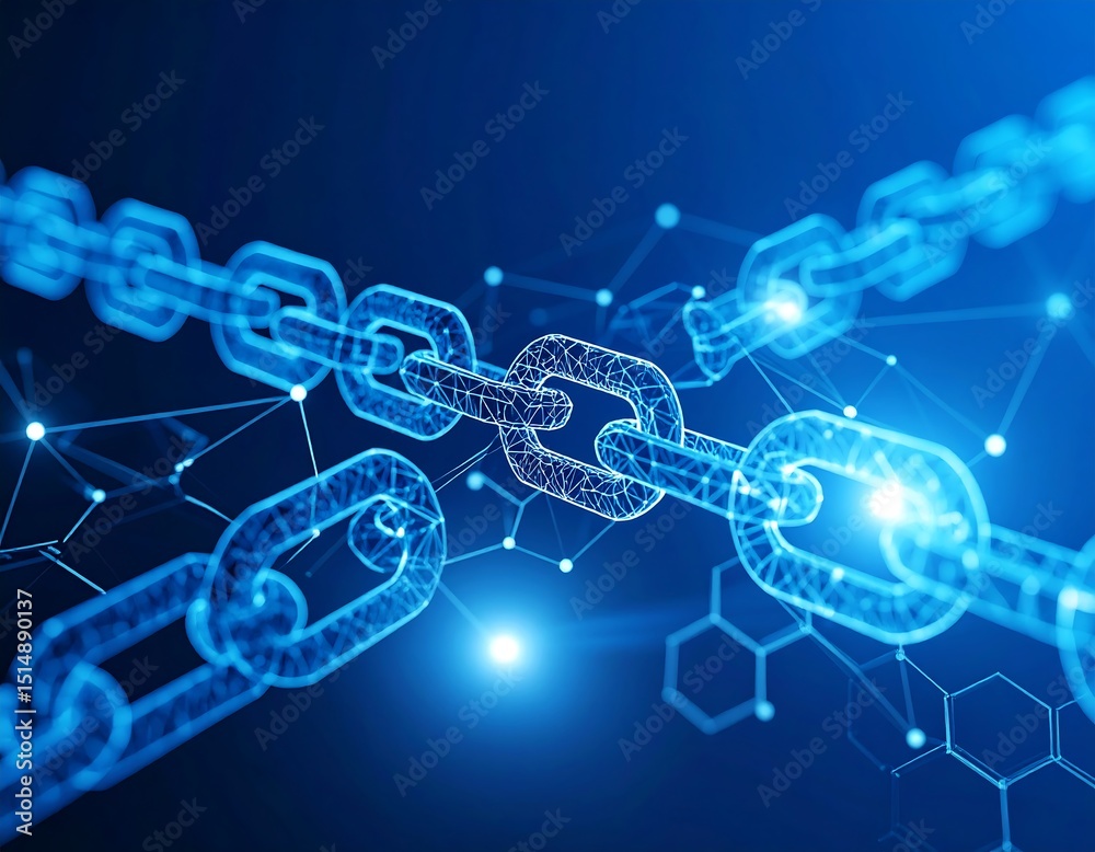 Obraz premium Abstract digital chain